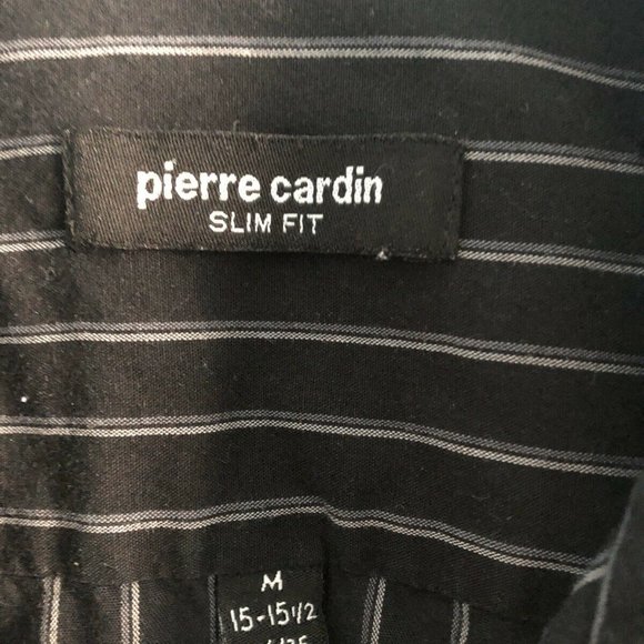 Pierre Cardin Men’s Dress Shirt Long Sleeved Black - Picture 3 of 3